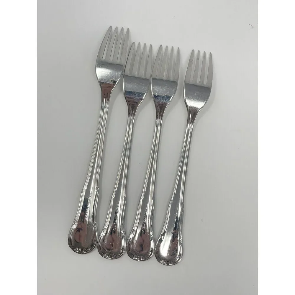 Wmf Cromargan Dorset Barock 3 Salad Forks 7” 1 Dinner Place Fork 7.75”